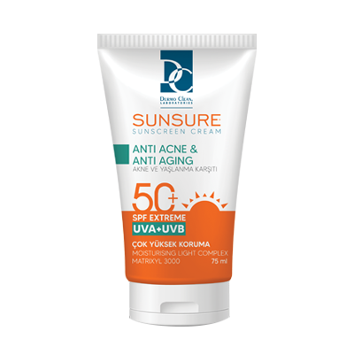 Dermo Clean Sunsure Anti Akneli Cilt Güneş Kremi Serisi 75 ML